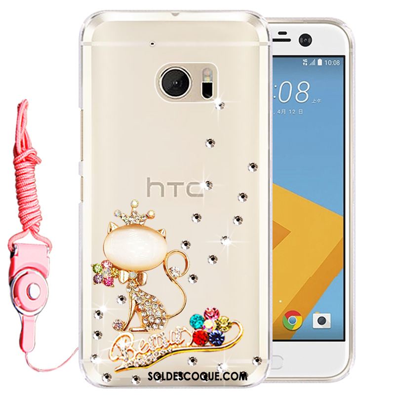 Coque Htc U Ultra Rose Téléphone Portable Étui Silicone Strass Housse Soldes