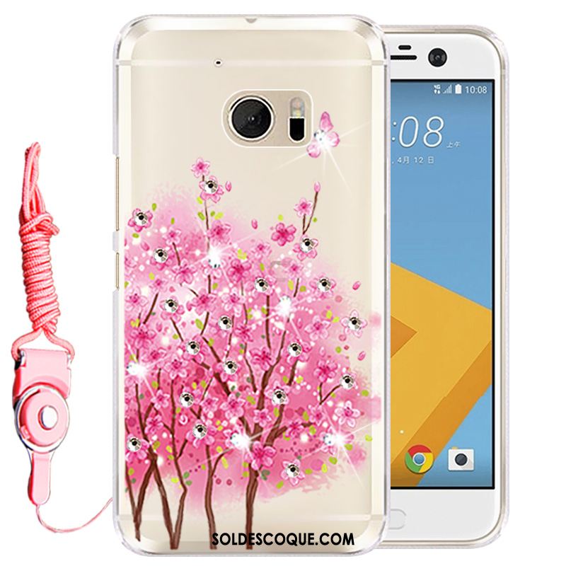 Coque Htc U Ultra Rose Téléphone Portable Étui Silicone Strass Housse Soldes