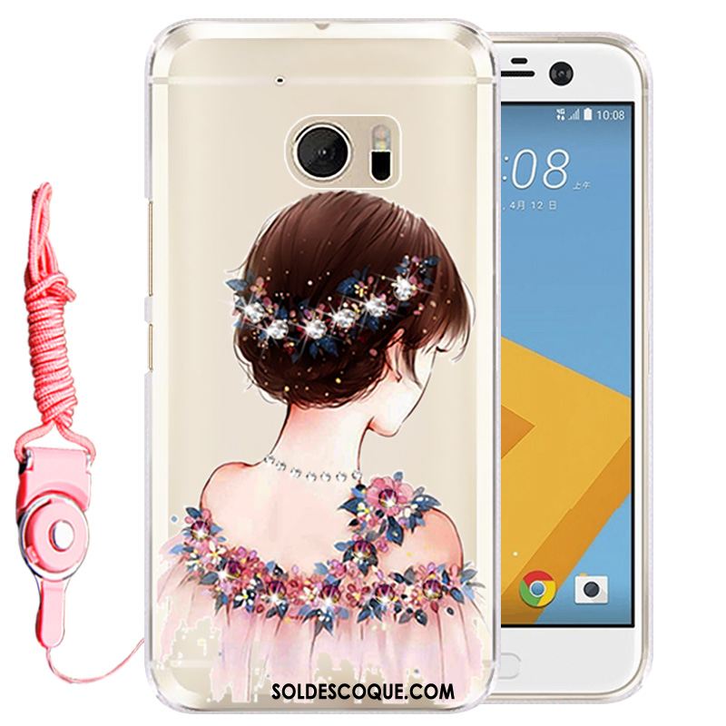 Coque Htc U Ultra Rose Téléphone Portable Étui Silicone Strass Housse Soldes