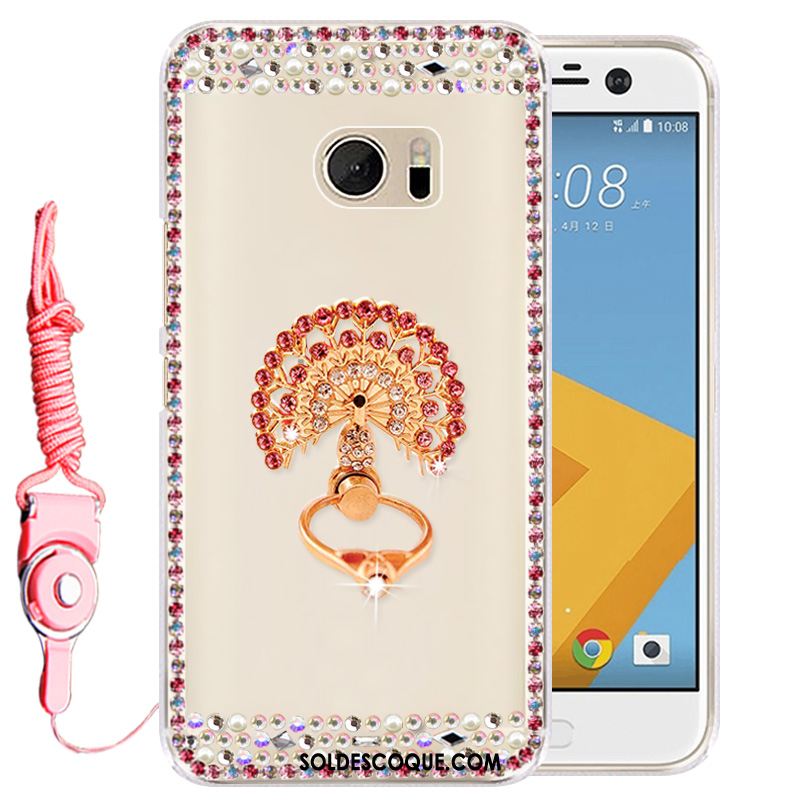 Coque Htc U Ultra Rose Téléphone Portable Étui Silicone Strass Housse Soldes