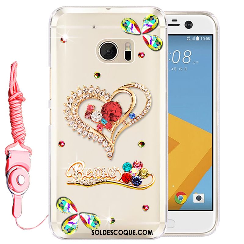 Coque Htc U Ultra Rose Téléphone Portable Étui Silicone Strass Housse Soldes