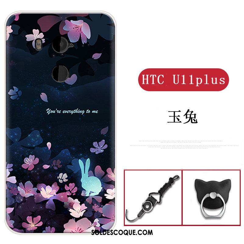 Coque Htc U11+ Bleu Protection Téléphone Portable Incassable Silicone Pas Cher