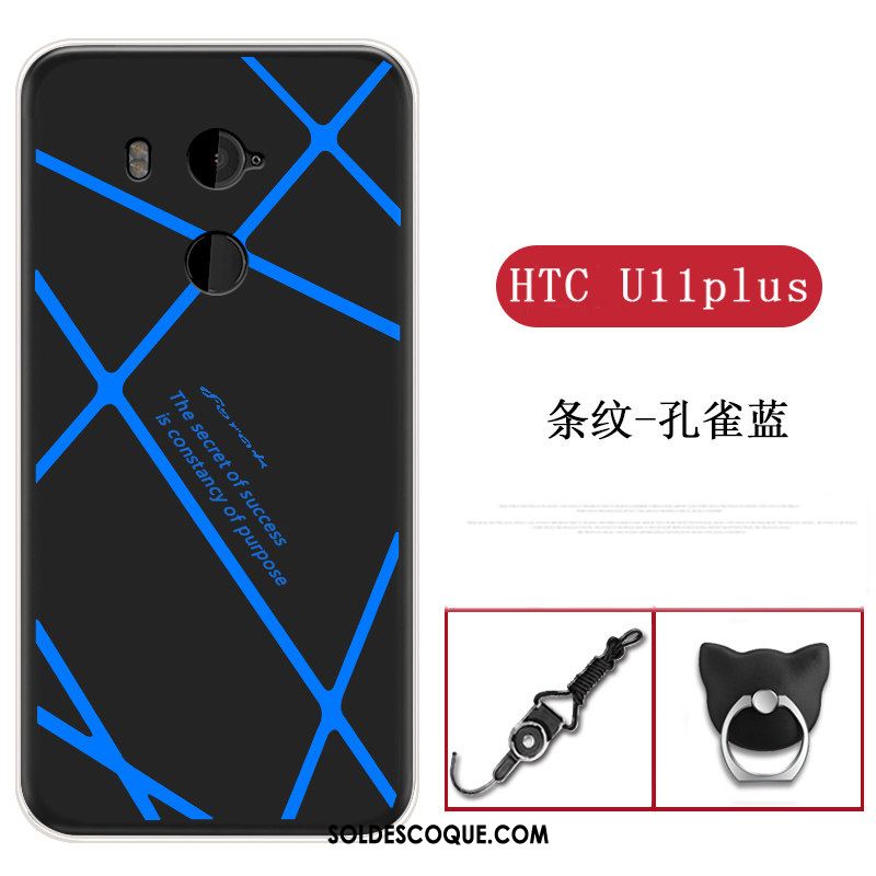 Coque Htc U11+ Bleu Protection Téléphone Portable Incassable Silicone Pas Cher