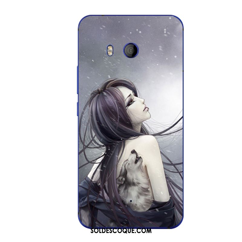 Coque Htc U11 Bleu Silicone Dessin Animé Étui Téléphone Portable En Ligne