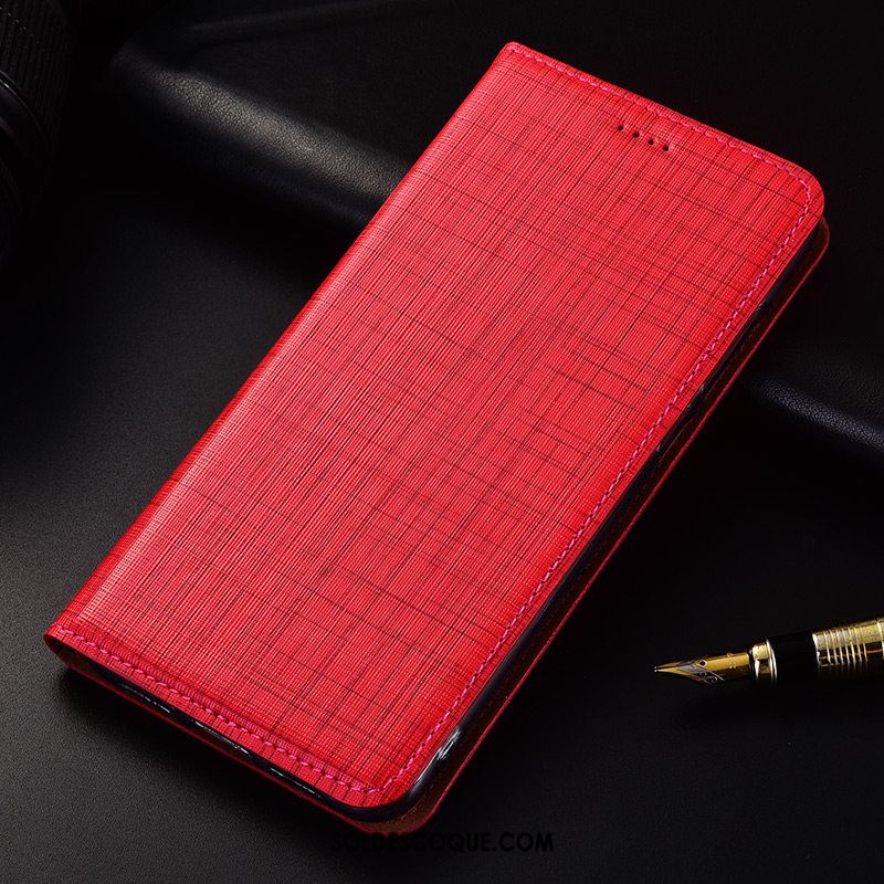 Coque Htc U11+ Cuir Véritable Étui En Cuir Téléphone Portable Rouge Protection En Vente