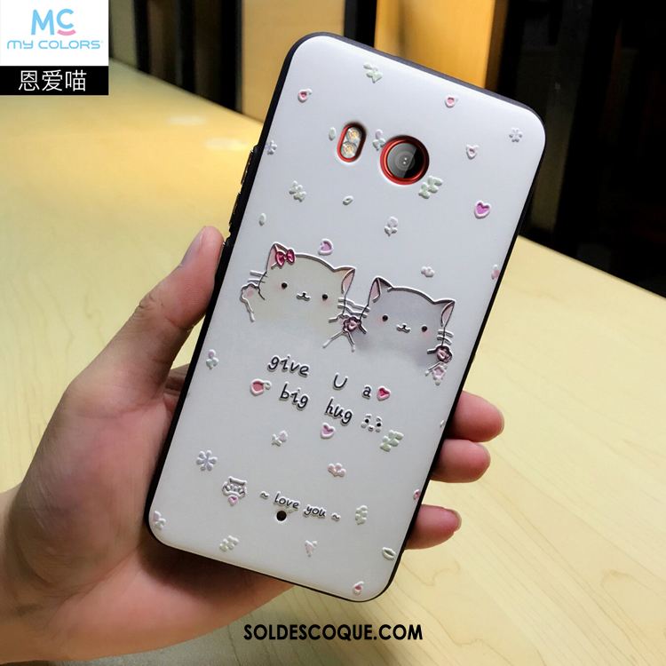 Coque Htc U11 Dessin Animé Amoureux Gaufrage Téléphone Portable Chat Pas Cher