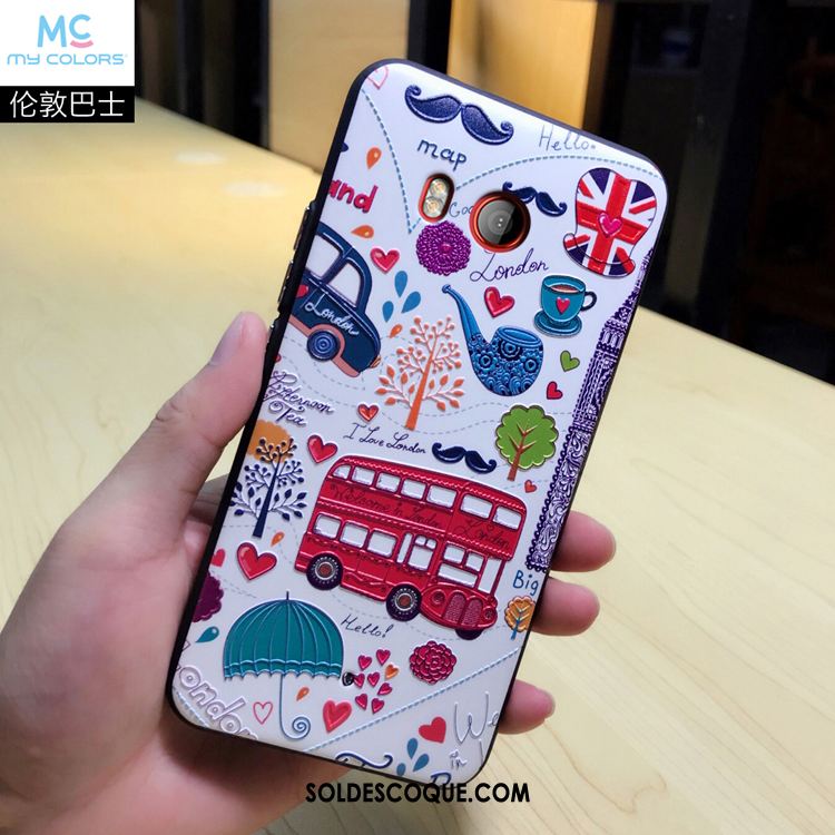 Coque Htc U11 Dessin Animé Amoureux Gaufrage Téléphone Portable Chat Pas Cher