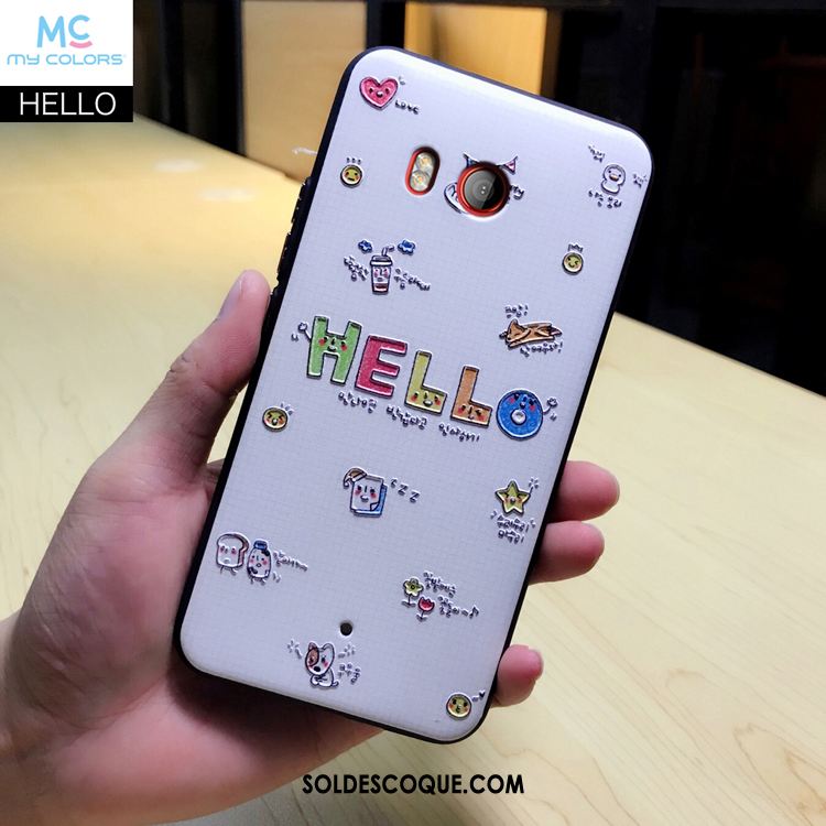 Coque Htc U11 Dessin Animé Amoureux Gaufrage Téléphone Portable Chat Pas Cher