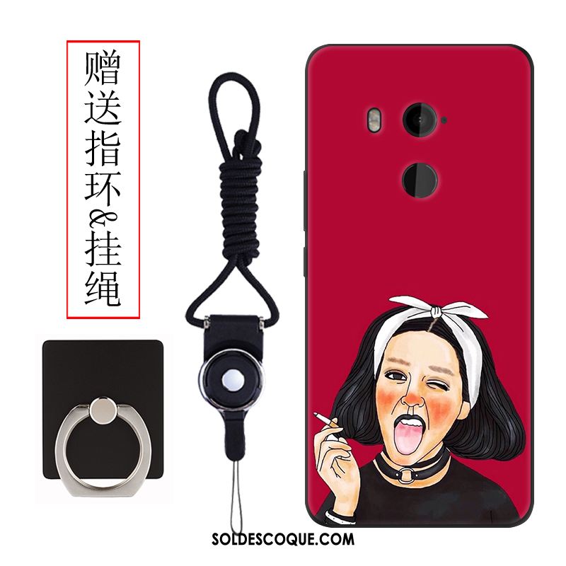 Coque Htc U11+ Délavé En Daim Tout Compris Téléphone Portable Dessin Animé Incassable En Ligne