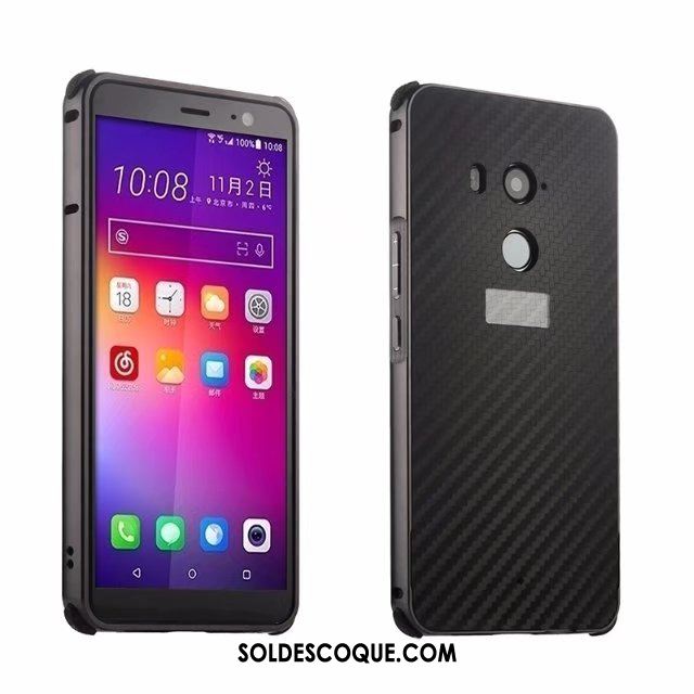 Coque Htc U11+ Fibre Incassable Métal Business Noir En Vente