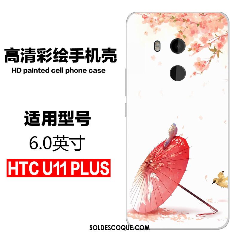 Coque Htc U11+ Incassable Bleu Protection Fluide Doux Personnalité En Vente