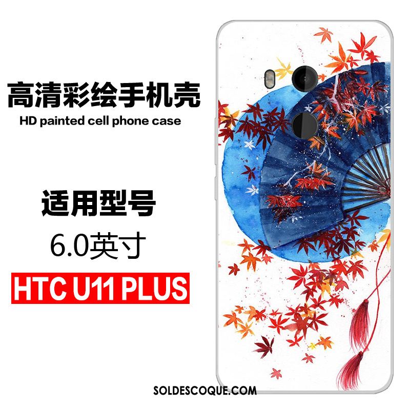 Coque Htc U11+ Incassable Bleu Protection Fluide Doux Personnalité En Vente