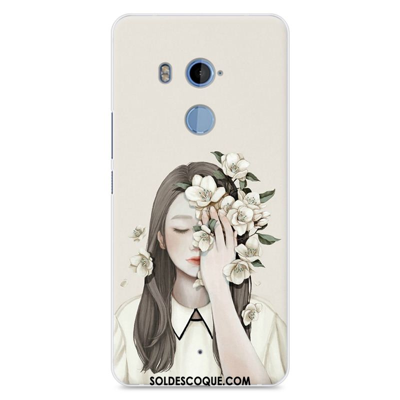 Coque Htc U11+ Incassable Silicone Bleu Téléphone Portable Peinture Pas Cher