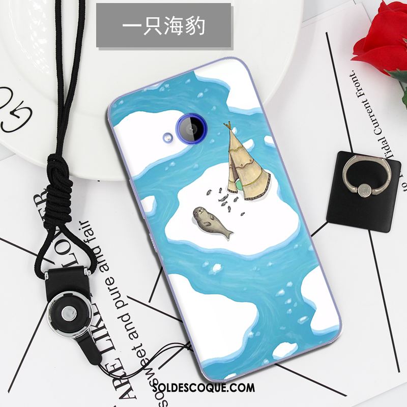 Coque Htc U11 Life Personnalité Bleu Dessin Animé Incassable Silicone Housse Pas Cher