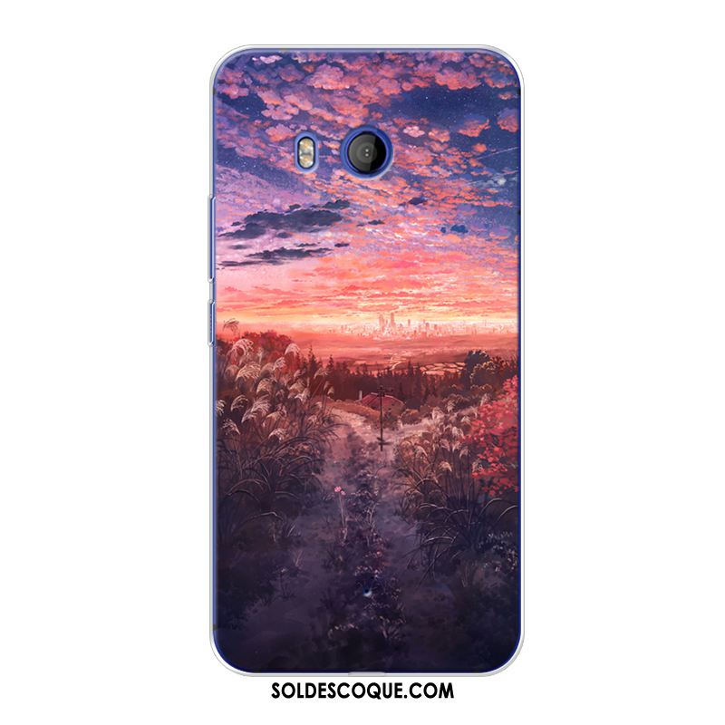 Coque Htc U11 Paysage Créatif Violet Personnalisé Téléphone Portable En Vente