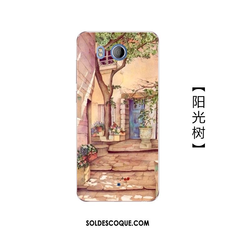 Coque Htc U11 Peinture À L'huile Art Dessin Animé Fluide Doux Téléphone Portable Pas Cher