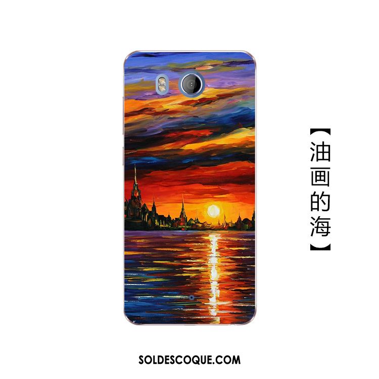 Coque Htc U11 Peinture À L'huile Art Dessin Animé Fluide Doux Téléphone Portable Pas Cher