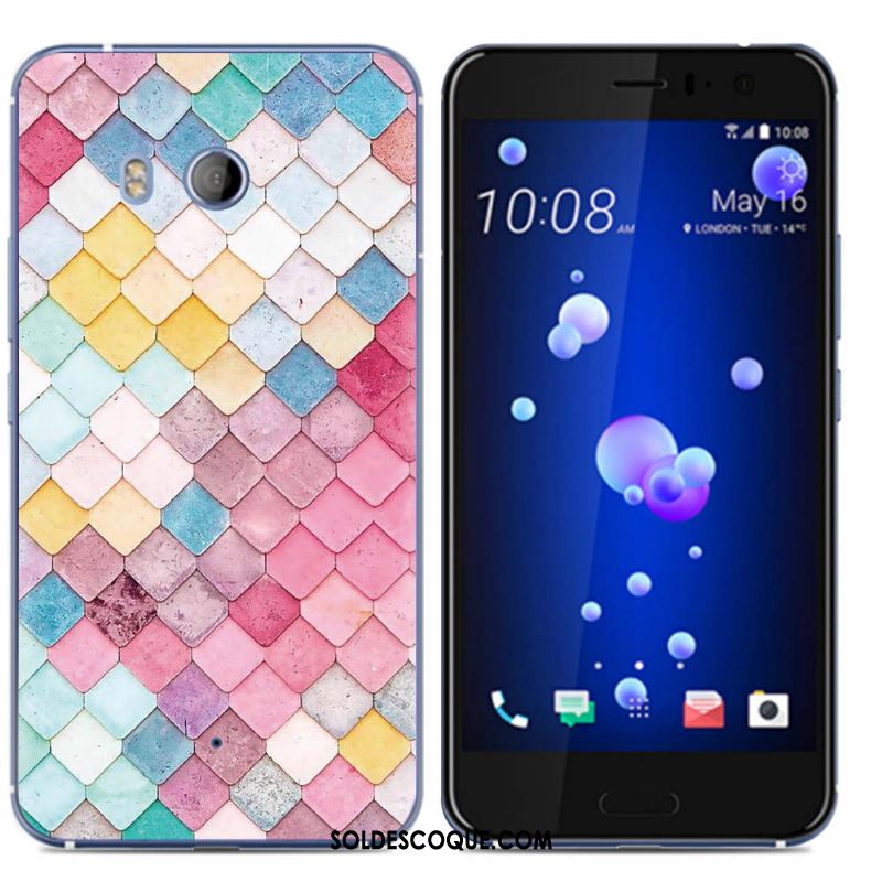 Coque Htc U11 Pu Étui Téléphone Portable Créatif Très Mince Soldes