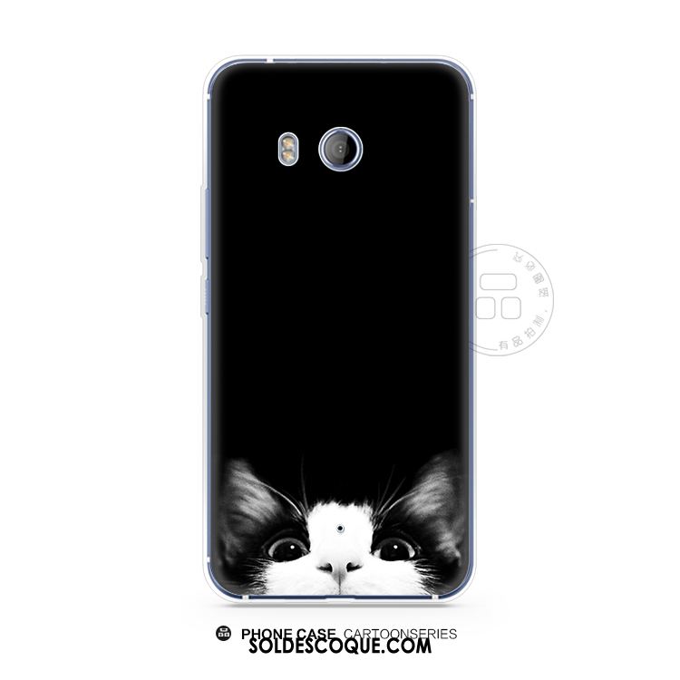 Coque Htc U11 Tout Compris Dessin Animé Noir Fluide Doux Téléphone Portable France