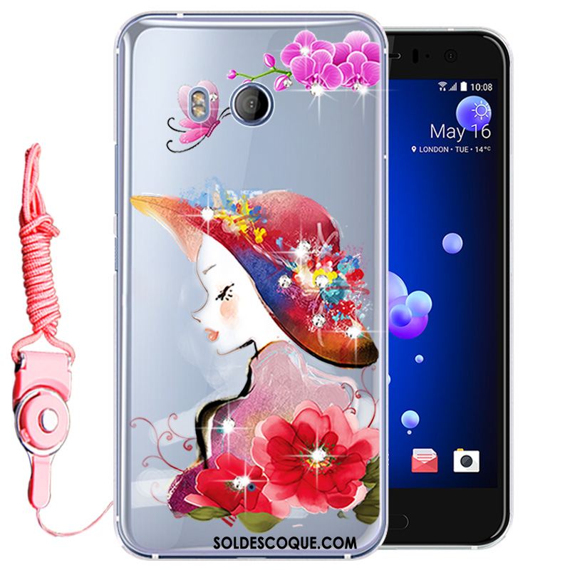 Coque Htc U11 Tout Compris Téléphone Portable Protection Rose Strass France