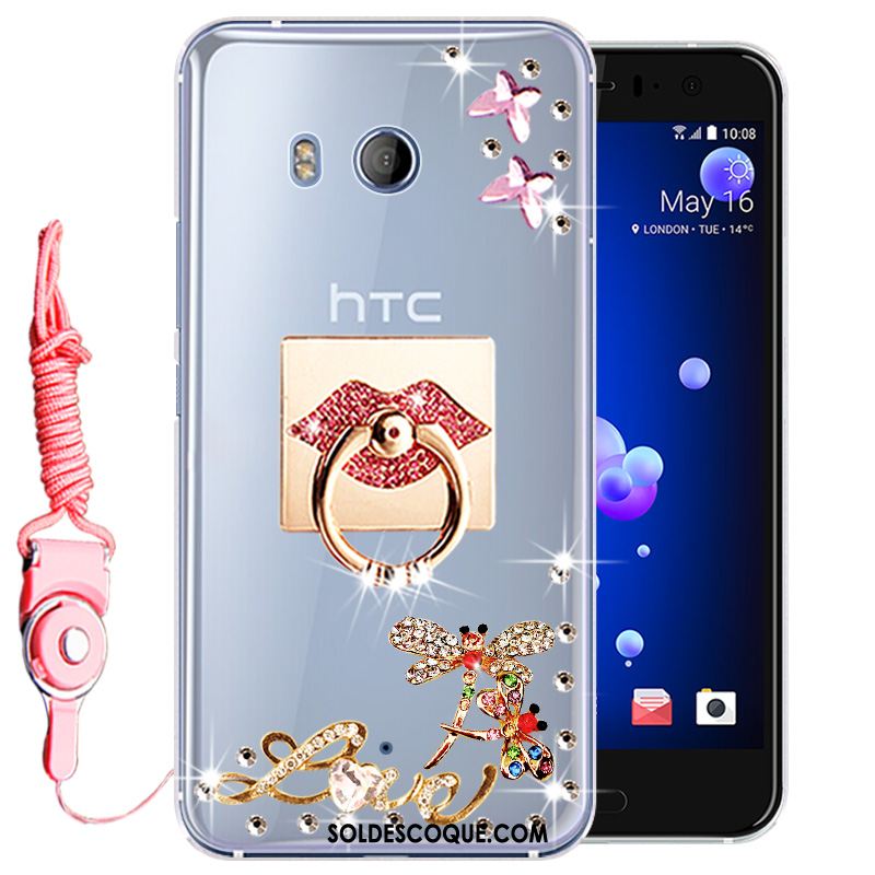 Coque Htc U11 Tout Compris Téléphone Portable Protection Rose Strass France