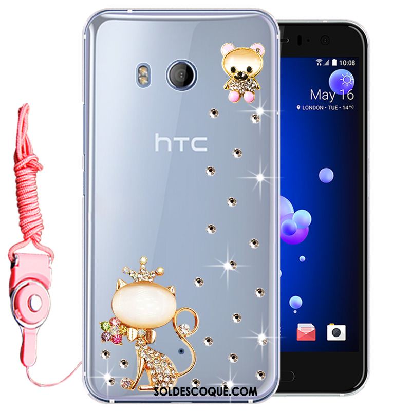 Coque Htc U11 Tout Compris Téléphone Portable Protection Rose Strass France