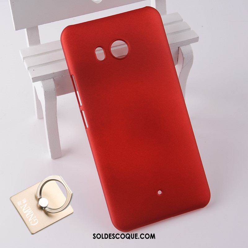 Coque Htc U11 Téléphone Portable Délavé En Daim Difficile Protection Rouge En Vente