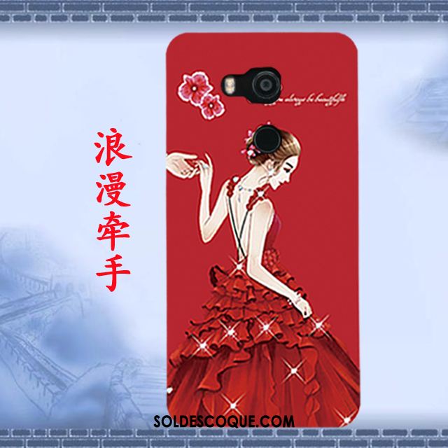 Coque Htc U11+ Téléphone Portable Peinture Silicone Fluide Doux Étui En Vente