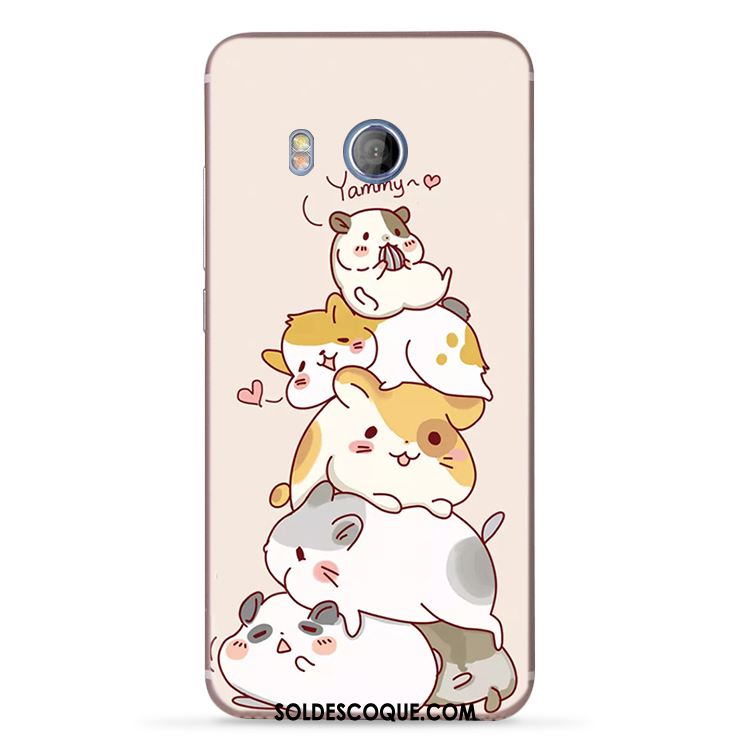 Coque Htc U11 Téléphone Portable Rose Animal Charmant Dessin Animé Soldes