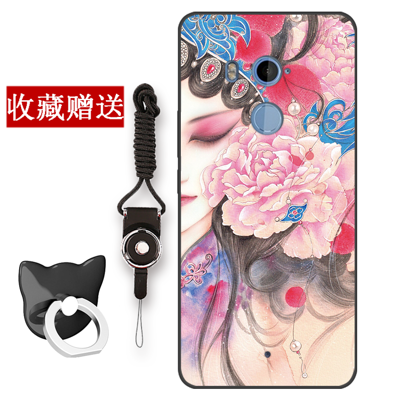 Coque Htc U11+ Téléphone Portable Vintage Protection Rose Style Chinois Pas Cher