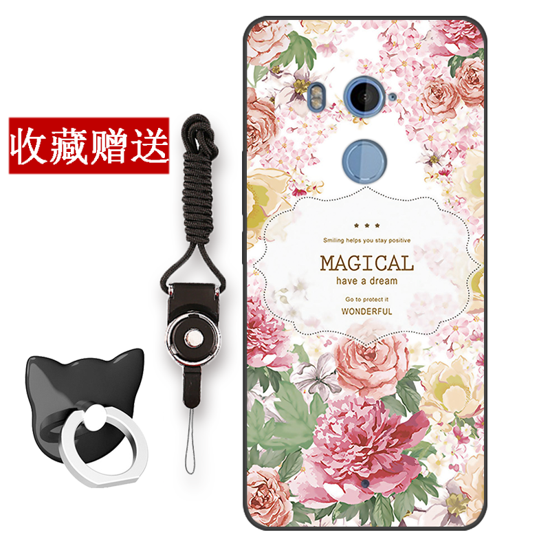 Coque Htc U11+ Téléphone Portable Vintage Protection Rose Style Chinois Pas Cher