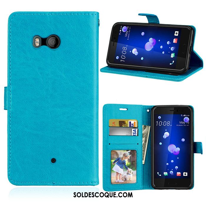 Coque Htc U11 Vert Jeunesse Fluide Doux Protection Étui En Cuir Soldes