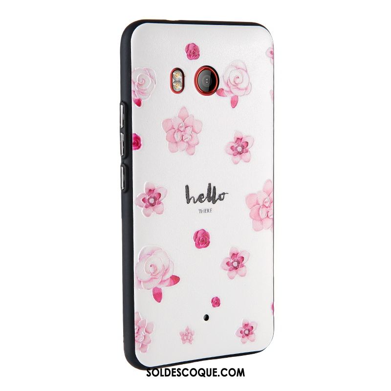 Coque Htc U11 Étui Fluide Doux Rose Protection Téléphone Portable Pas Cher