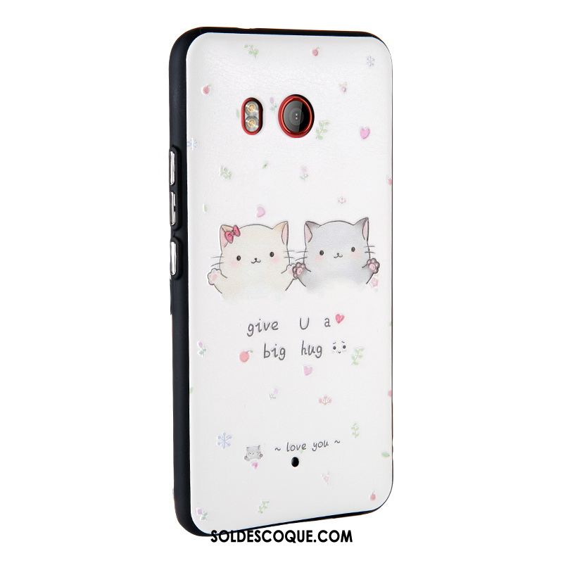 Coque Htc U11 Étui Fluide Doux Rose Protection Téléphone Portable Pas Cher