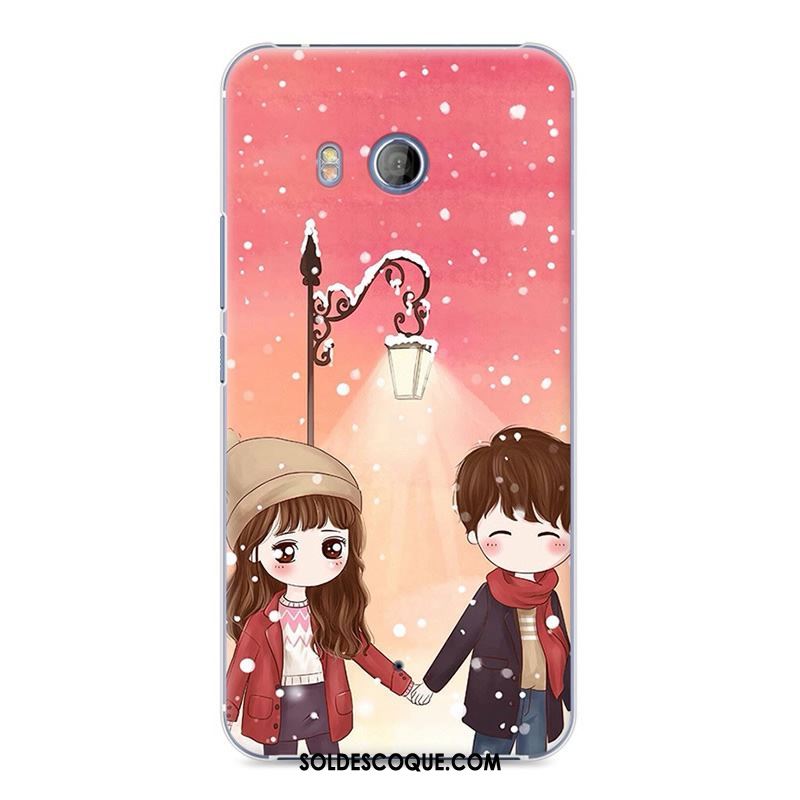 Coque Htc U11 Étui Protection Rose Peinture Personnalité Pas Cher