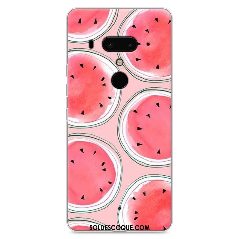 Coque Htc U12+ Bleu Téléphone Portable Dessin Animé Étui Difficile Housse Pas Cher