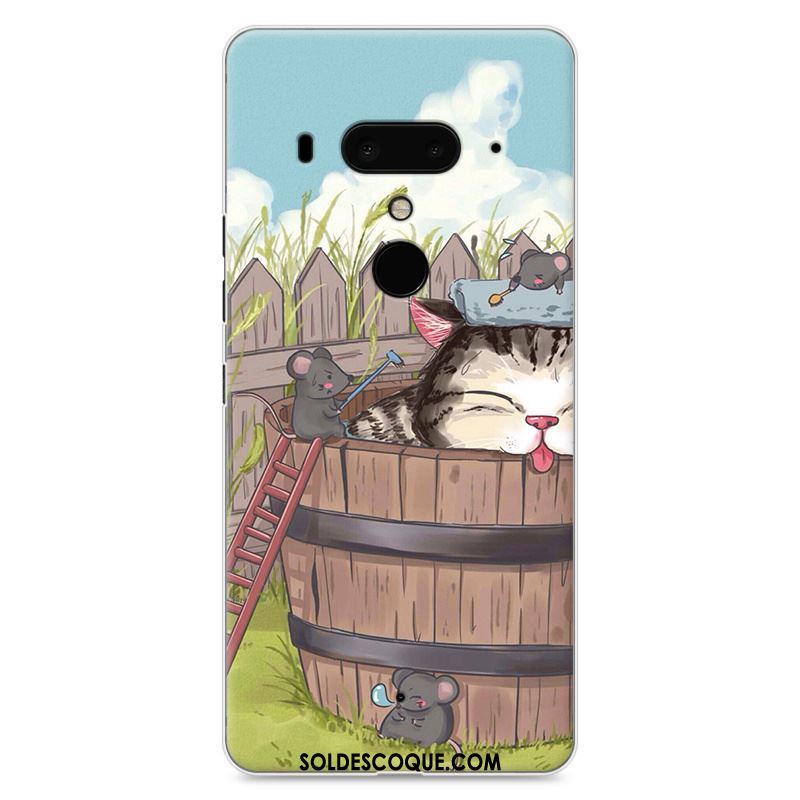 Coque Htc U12+ Dessin Animé Bordure Protection Tendance Peinture En Ligne