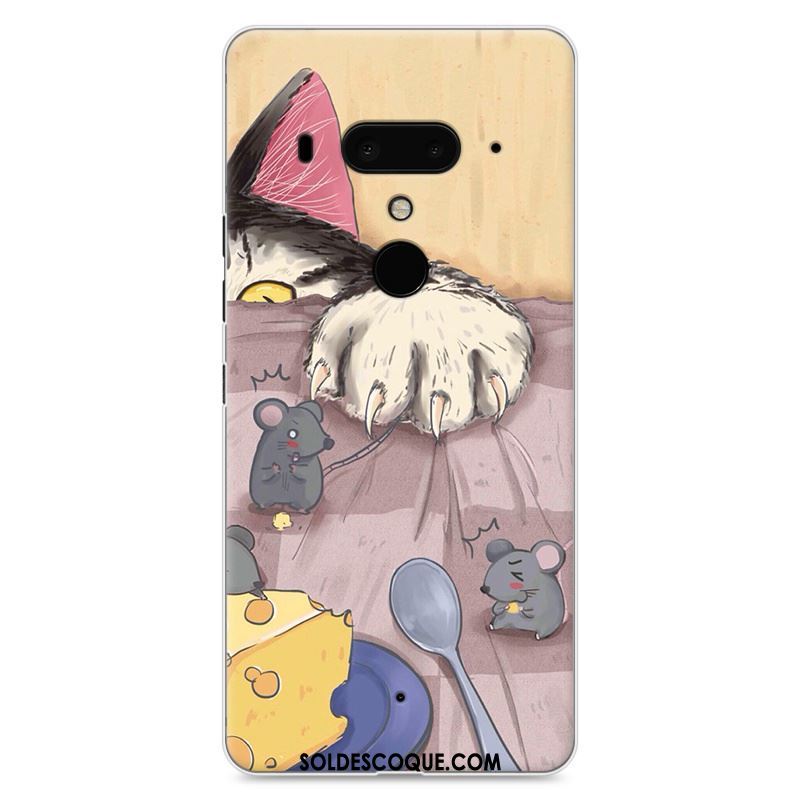 Coque Htc U12+ Dessin Animé Bordure Protection Tendance Peinture En Ligne