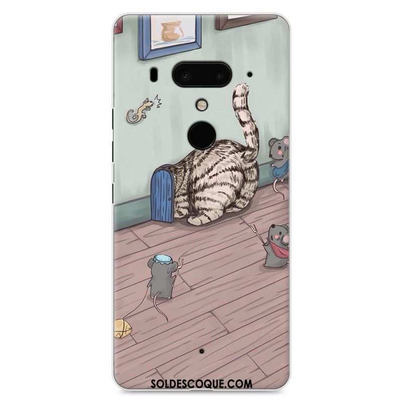 Coque Htc U12+ Dessin Animé Bordure Protection Tendance Peinture En Ligne