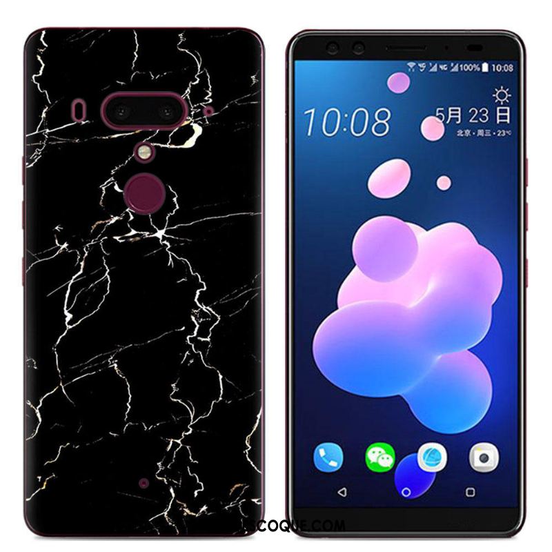 Coque Htc U12+ Fluide Doux Étui Multicolore Peinture Dessin Animé Pas Cher