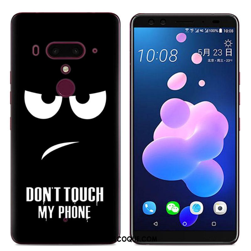 Coque Htc U12+ Fluide Doux Étui Multicolore Peinture Dessin Animé Pas Cher