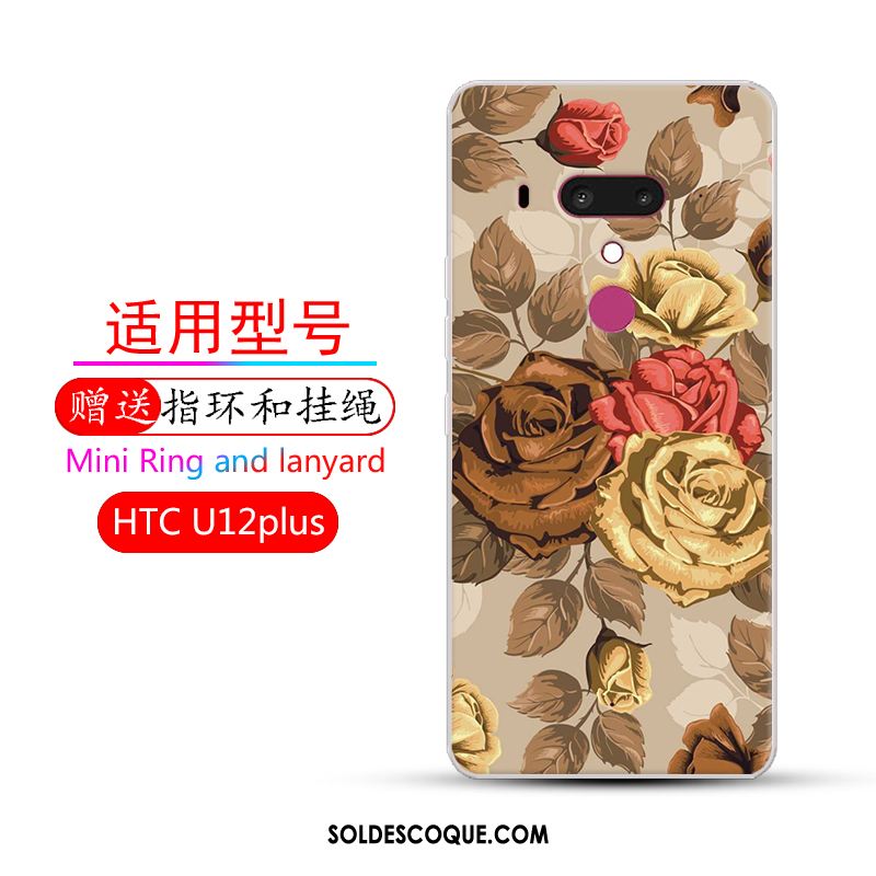 Coque Htc U12+ Incassable Fluide Doux Étui Dessin Animé Rose En Vente