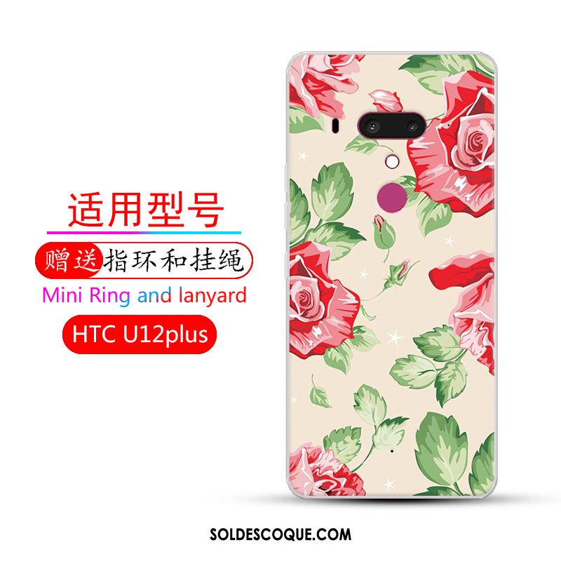 Coque Htc U12+ Incassable Fluide Doux Étui Dessin Animé Rose En Vente