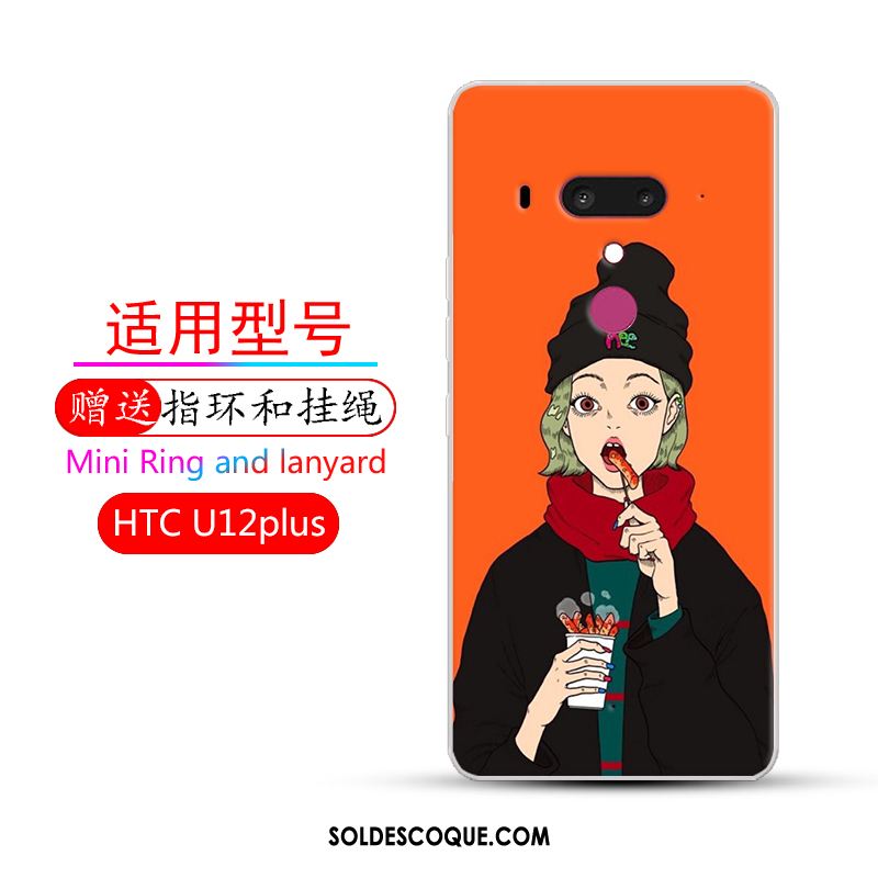 Coque Htc U12+ Incassable Fluide Doux Étui Dessin Animé Rose En Vente