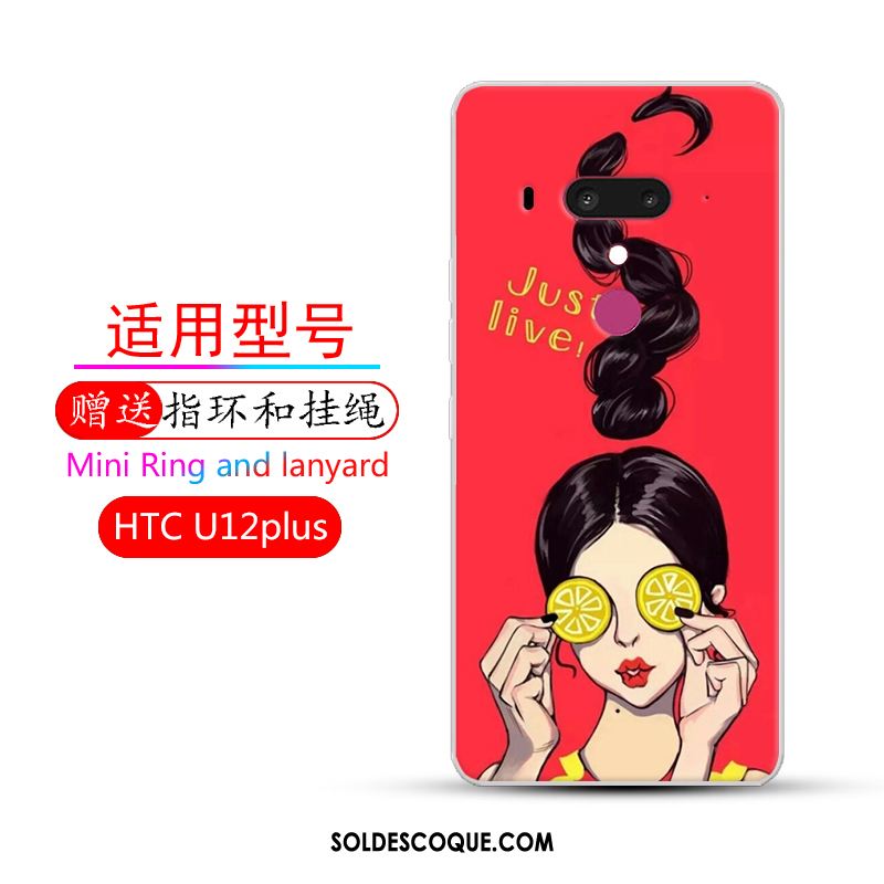 Coque Htc U12+ Incassable Fluide Doux Étui Dessin Animé Rose En Vente