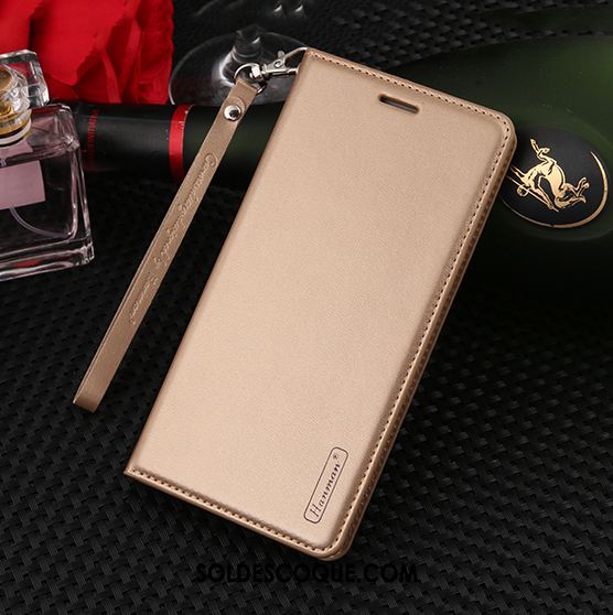 Coque Htc U12+ Incassable Étui En Cuir Fluide Doux Or Protection Pas Cher