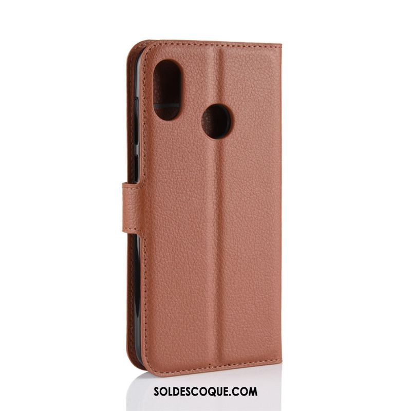 Coque Htc U12 Life Portefeuille Fluide Doux Protection Étui Vert Pas Cher