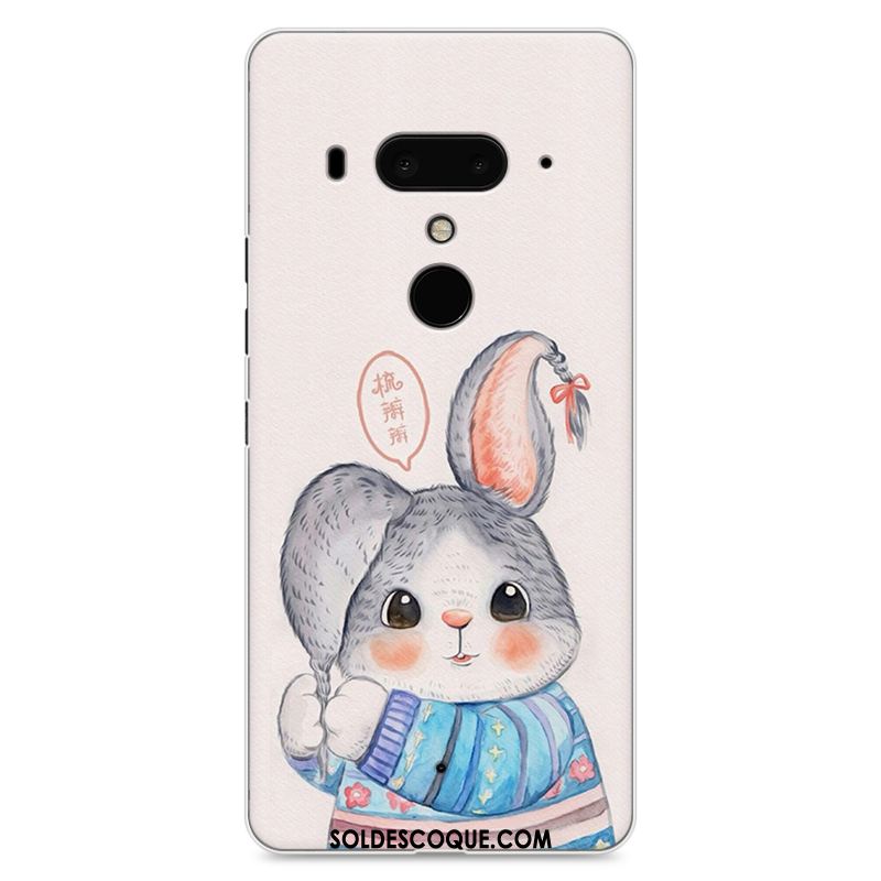 Coque Htc U12+ Téléphone Portable Peinture Gris Difficile Dessin Animé Pas Cher