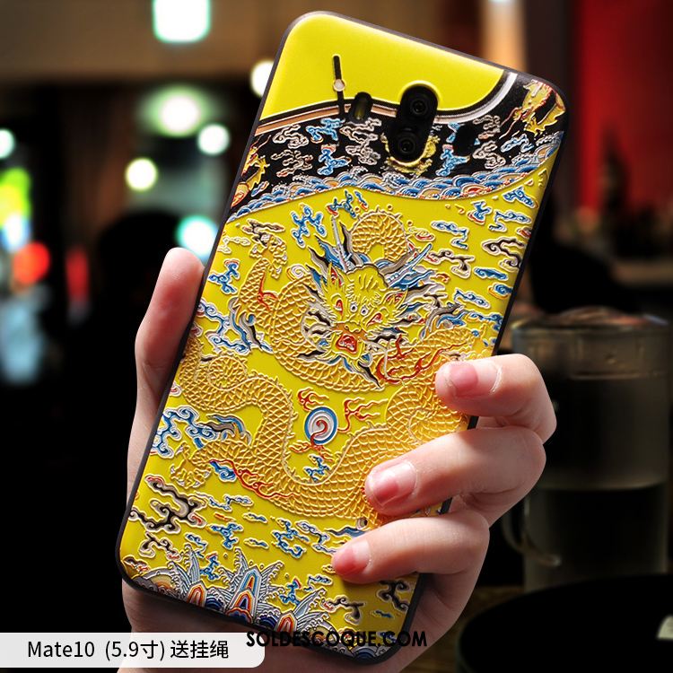 Coque Huawei Mate 10 Amoureux Créatif Téléphone Portable Bleu Tendance Pas Cher
