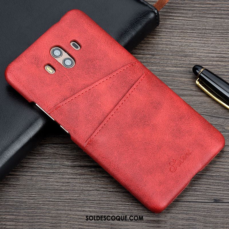 Coque Huawei Mate 10 Business Protection Carte Portefeuille Cuir En Vente